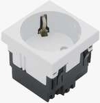 Hager ESR1339010 Steckdose 1-fach 33&deg;-Ausrichtung 16A/250V Rastec 45, reinwei&szlig;