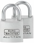 Burg W&auml;chter Duo 770 30 SB Alutitan Vorh&auml;ngeschloss-Set, Aluminium (36151)