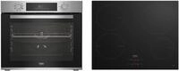 Beko BBSM12340X Backofen-Set mit Induktionskochfeld, 5 Einschubebenen,