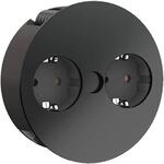Bachmann TWIST, 2xSteckdose, 2m, schwarz seidenmatt (931.150)