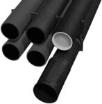 Fr&auml;nkische Kabuflex-S DN 110 3-M-Stangen mit Muffe, 110 mm, 3 m, schwarz (19021110)