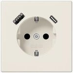 Jung LS1520-15CA SCHUKO Steckdose mit USB-Ladeger&auml;t, Serie LS, wei&szlig;