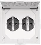 ABL 1632490 Einbau-Zweifachsteckdose+ Klappdeckel Thermoplast IP41 Zink-Druck.