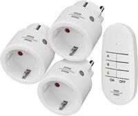 Brennenstuhl Comfort-Line Funkschalt-Set Mini 3+1, 3er Funksteckdosen Set,