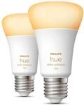 Philips Hue White Ambiance LED Lampe, Doppelpack, 11W, E27, A60, 1055lm, 4000K