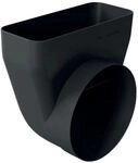 Bosch HEZ9VDSI1 90&deg; Adapterst&uuml;ck, rund-flach, Installationszubeh&ouml;r, schwarz