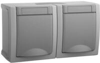 HHG 90591088-DE Schuko Steckdose 2fach waagrecht