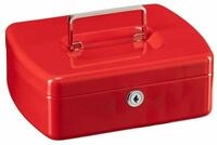 Burg W&auml;chter Office 2207 Geldkassette, Hartgeldeinsatz, Breite 202mm, Stahl, rot