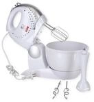 Clatronic HMS 2739 Handmixer-Set, mit R&uuml;hrsch&uuml;ssel, 250 Watt, 5 Stufen, wei&szlig;