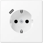 Jung LS1520-18CWWM SCHUKO Steckdose mit USB-Ladeger&auml;t, Serie LS, schneewei&szlig; matt