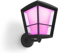Philips Hue Econic Outdoor LED Wandleuchte, 15W, 1140lm, 4000K, schwarz