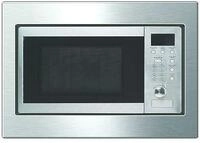 Exquisit EMW 20.1 G Einbau-Mikrowelle mit Grill, 800 W, Edelstahl, 59,5 cm breit,