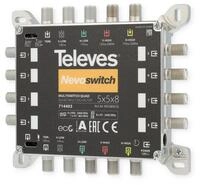 Televes MS58NCQ QUAD-taugliche NEVO Multischalter mit 5 Eing&auml;ngen und 8 Ausg&auml;ngen