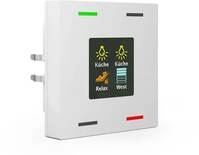 MDT Smart 55 KNX Taster, 4-fach, Farbdisplay, Temperatur-/Feuchtesensor, reinwei&szlig;