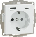 Merten MEG2367-0325 SCHUKO Steckdose mit USB-Ladeger&auml;t Typ A und Typ C / 3,0 A,