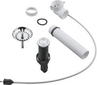 GROHE 40986 Zugstangen-Ablaufgarnitur Push-Exzenter f&uuml;r K&uuml;chensp&uuml;len, Edelstahl