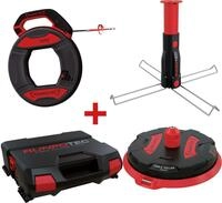Runpotec Kabeleinziehger&auml;t + Kabelabroller + Multifunktionsdorn im Systemkoffer,