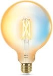 Wiz Wi-Fi BLE 50W G125 E27 920-50 Amb 1PF/6 Filament-Lampe in Kugelform, 7W, 640lm,