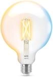 Wiz Wi-Fi BLE 60W G125 E27 927-65 CL 1PF/6 Filament-Lampe in Kugelform, 7W, 806lm,