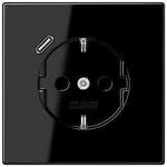 Jung LS1520-18CSW SCHUKO Steckdose mit USB-Ladeger&auml;t, Serie LS, schwarz