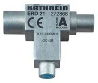 Kathrein ERD21 D&auml;mpfungssteller IEC, 0,15-2400 MHz, Einstellbereich: 0,5-20 dB,