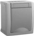 HHG 90591008-DE Steckdose FR-Aufputz IP54, Pacific, Grau