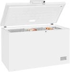 Exquisit GT400-HE-040E Gefriertruhe, 130 cm breit, 371L, Digitale Kontrolle, wei&szlig;