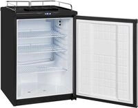 Exquisit BK160-HE-300G inox Bierk&uuml;hler-K&uuml;hlschrank, 163 l, Zapfvorrichtung,