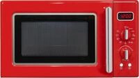 Exquisit RMW720-3GDIG Stand Mikrowelle, 44 cm breit, 700 W, 20 L, Grill, rot
