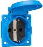 ABL SCHUKO Einbausteckdose, blau, IP54, mit Schraubanschluss (1661050)