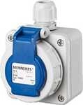 MENNEKES (10863) Schuko-Wandsteckdose, grau-blau