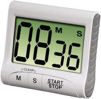 Xavax Countdown Digitaler K&uuml;chentimer, Counterfunktion, Stoppuhr, wei&szlig;