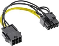 InLine Stromadapter intern, 6pol zu 8pol f&uuml;r PCIe (PCI-Express) Grafikkarten (26626)