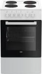 Beko FSS56000GW Elektro-Herd, Glaskeramik, 50 cm breit, 60l, SteamShine, wei&szlig;