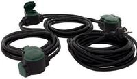 REV Verl&auml;ngerung Supraflex 3fach, IP44, 10 m, schwarz/gr&uuml;n (0017103512)