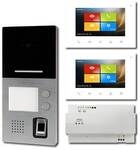 HHG Villa AP Set 2 FP T&uuml;rsprechanlage mit Fingerprint, 2 Familienhaus, Silber
