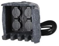 Trio Steckdosen Pfosten, IP 44, grau (9962-11)