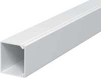 OBO Bettermann WDK30030RW Wand- und Deckenkanal, mit Bodenlochung, 30x30x2000mm, PVC,