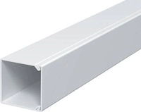 OBO Bettermann WDK25025RW Wand- und Deckenkanal, mit Bodenlochung, 25x25x2000mm, PVC,