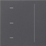 GIRA 536528 System 3000 Touchaufsatz System 55, Anthrazit