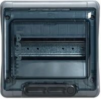 Legrand Feuchtraumverteiler Plexo&sup3;, Aufputz, IP65-IK09, 1-reihig, 12 Module