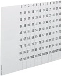 Hager ZZ90C Beschriftungsb&ouml;gen, univers Z, Nummerierung 1-108, DIN A4, 1 Pack=10