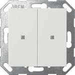 Gira 517303 KNX Taster, Wippe 2fach, System 55, reinwei&szlig; gl&auml;nzend