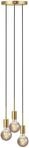 Nordlux Paco 3-Spot Pendelleuchte, E27, IP20, dimmbar, messing (2112063035)