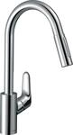 hansgrohe Focus M41 Einhebel-K&uuml;chenarmatur 240, wassersparend, Ausziehbrause, 2