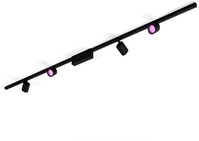 Philips Hue Perifo LED Deckenleuchte, Basis-Set, 4 Spots, 21,2W, gerade, schwarz