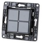 Shelly Wall Switch 4 Wandtaster, 4-fach, schwarz (Shelly_WS_4_s)