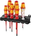 Wera 160 iS/7 Schraubendrehersatz Kraftform Plus Serie 100, Spannungspr&uuml;fer, Rack,