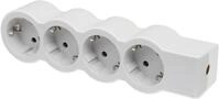 Legrand Flache Steckdosenleiste, 4-fach Steckdose, Mehrfachsteckdose, ohne Kabel,