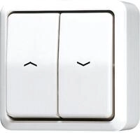 Jalousie-Wippschalter 10 AX 250 V ~, alpinwei&szlig;, Serie AP 600, Jung 639VAWW